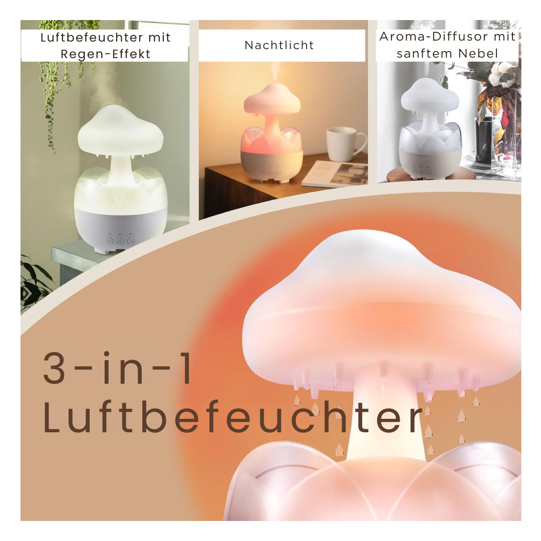 Regentropfen Luftbefeuchter Lampe mit Fernbedienung